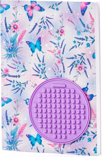 A5-ös jegyzetfüzet pillangókkal és PIXIE CREW szilikon panellel