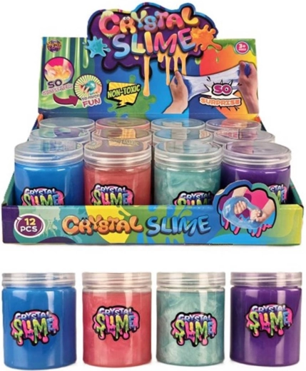 Metálfényű Crystal slime tégelyben – 1 db