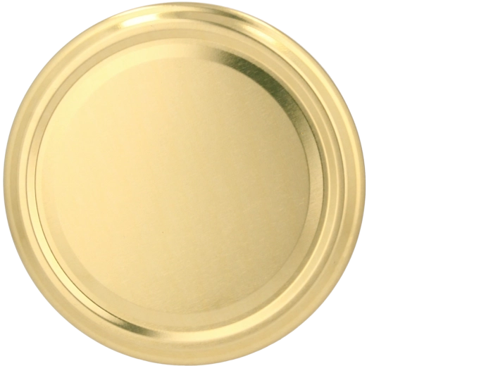 Arany színű, 66 mm-es befőttes üvegfedők, 4 füllel, 10 db