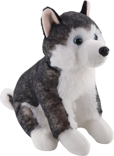 Plüss husky, ülő, 20 cm