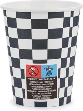 Egyszer használatos party poharak Szachownica 220 ml – színmix
