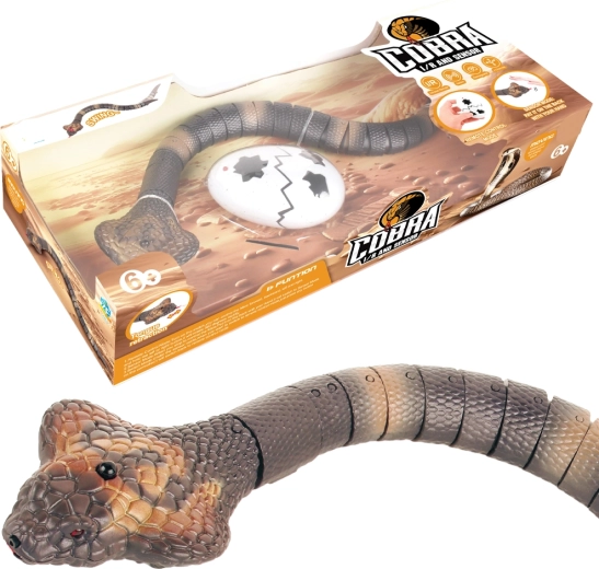 RC kobra kígyó világító szemekkel és biomimikrivel