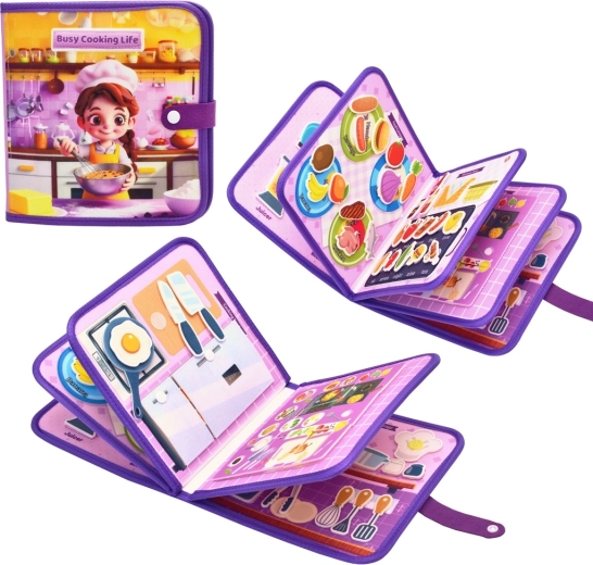 2Kids Toys szenzoros foglalkoztató textilkönyv – főzés