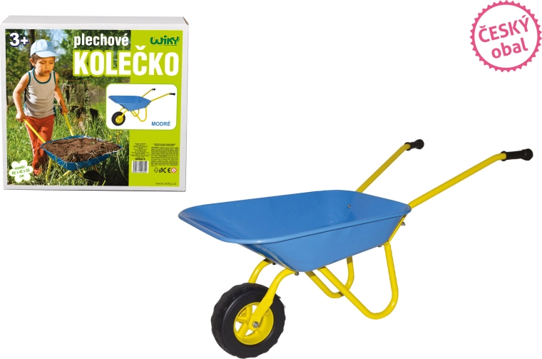 Kék bádog talicska 82 × 42 × 35 cm
