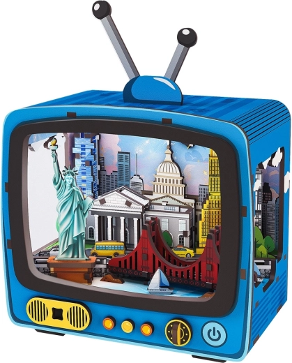 2Kids Toys 3D fa kirakó retro TV New York