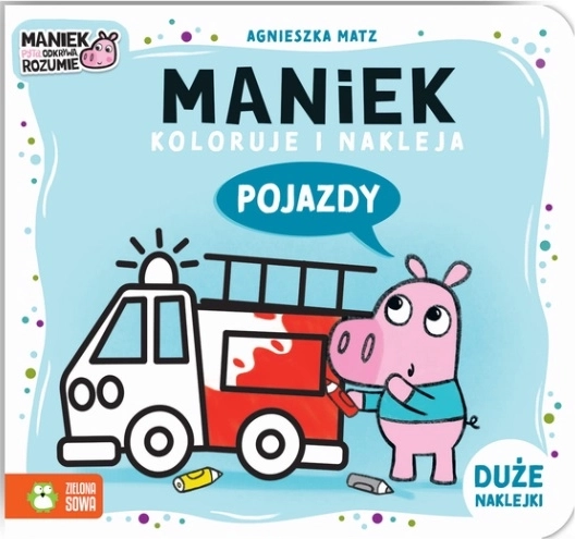 Maniek színez és járműveket ragaszt