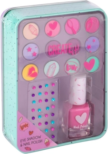 Create It! szemhéjfesték-készlet és körömlakk fémdobozban