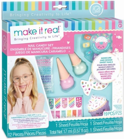 Színes körömkészlet matricákkal Candy