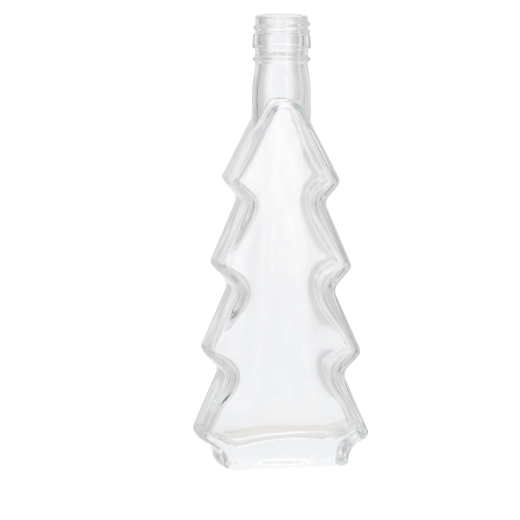 Üvegpalack karácsonyfa alakban 200 ml