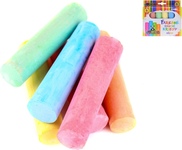 Színes jumbo kréták gyerekeknek 10 cm (6 darabos készlet)