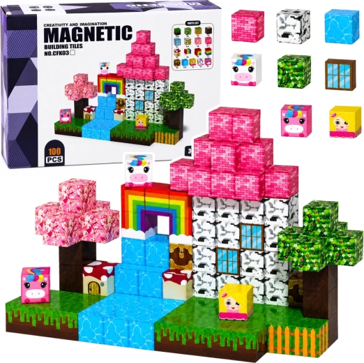 Mágneses kockák – Mágikus birodalom 3D (100 darab)