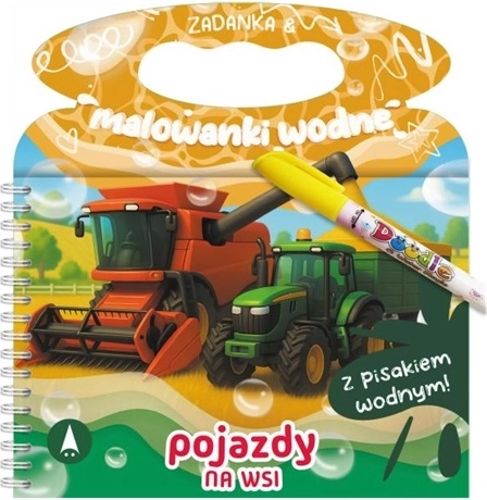 Feladatok és vízzel színező – járművek a farmon