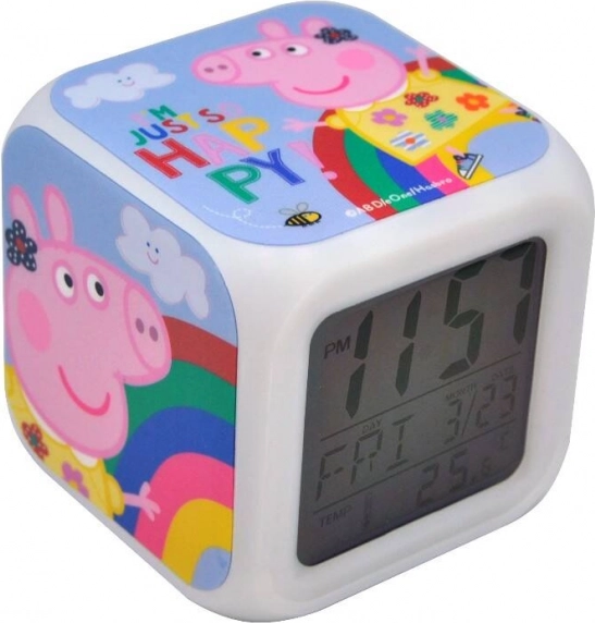 Peppa Malac digitális ébresztőóra (kocka) KiDS Licensing - 1 db