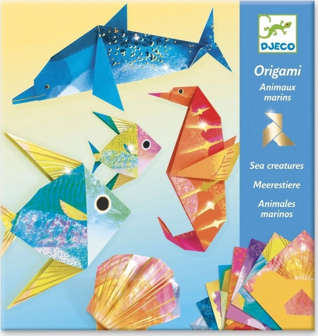 Fémhatású origami víz alatt
