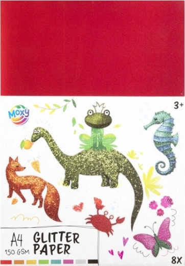 Brokátos színes papír A4, 8 ív