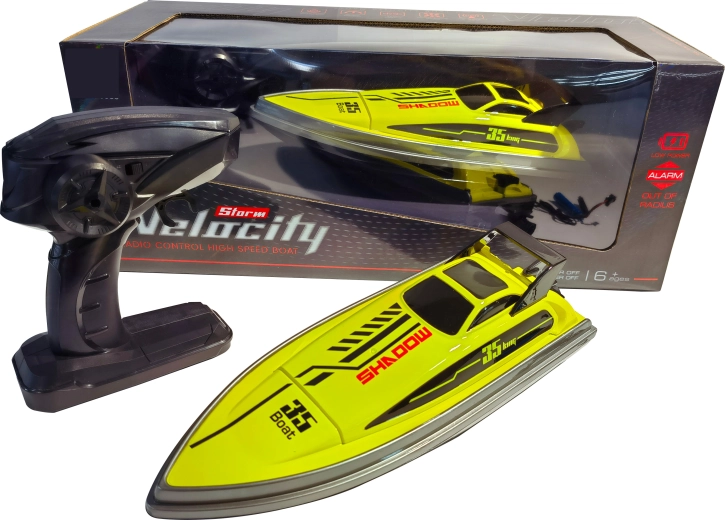 R/C versenyhajó Shadow 35 nagy sebesség 1:16 sárga/fekete