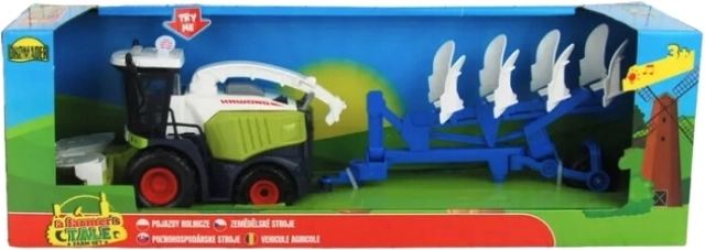 Kombájn pótkocsival, fénnyel és hanggal