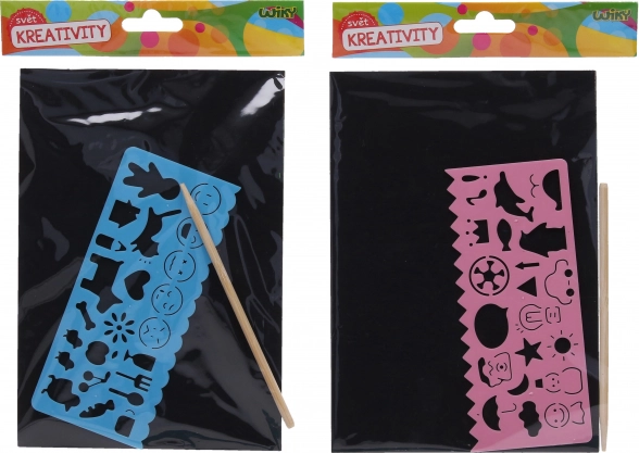 Kapargatós kép A5 sablonnal és ceruzával