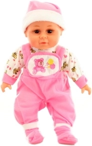 Hangot adó baba puha testtel, rózsaszín