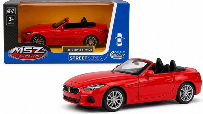 MSZ BMW Z4 M40i modell fénnyel és hanggal, piros