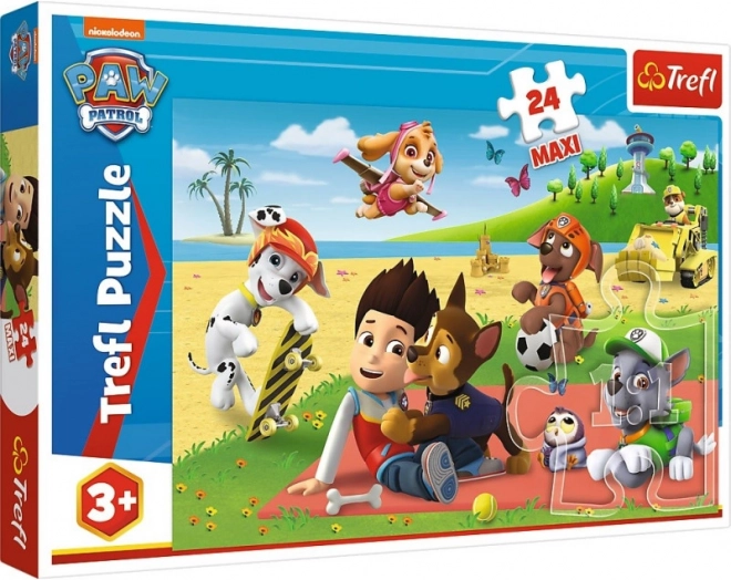 Trefl PAW PATROL Maxi kirakó 24 darab – Szórakozás a takarón