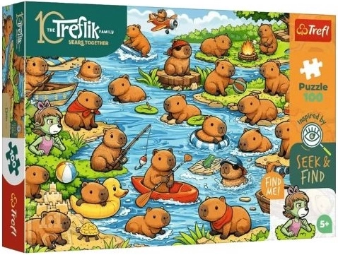 Trefl puzzle Seek and Find kapibarák 100 darab