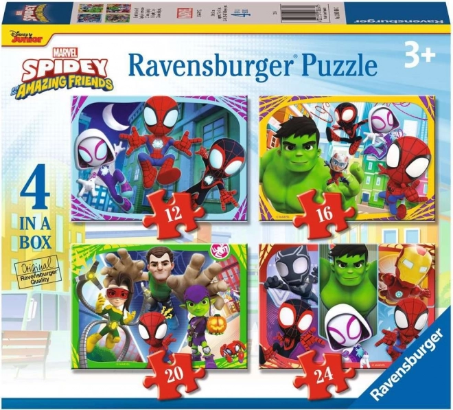 Puzzle RAVENSBURGER Spidey és az ő csodálatos barátai 4 az 1-ben
