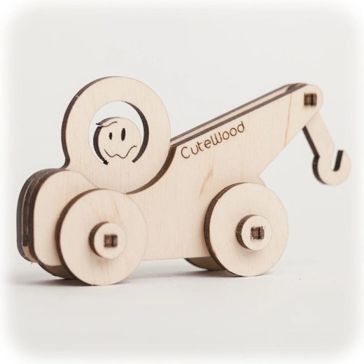 CuteWood fa 3D puzzle – vontatóautó