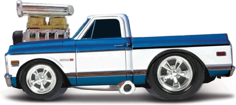 Maisto Muscle Machines Chevrolet C10 Pickup 1972 kék-fehér 1:64