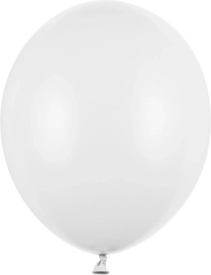 Strong pasztell fehér lufik 30 cm, 100 db