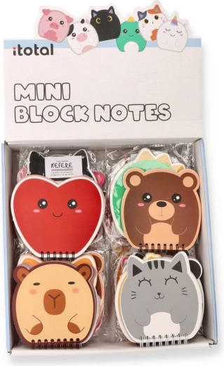 Aranyos állatos spirálfüzet, 80 lap