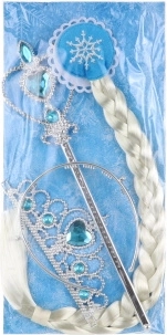 Szépségszett szőke copffal kis hercegnőknek