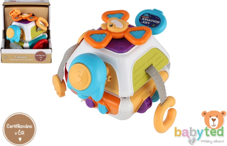 oktató kocka babáknak 11 × 12 cm