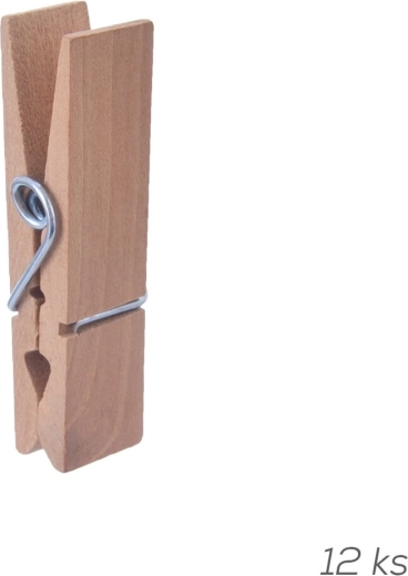 Dekoratív fa mini csipeszek 12 db