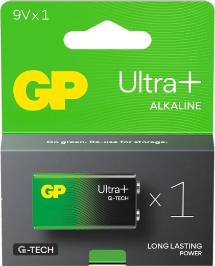 Lúgos elem 9V GP Ultra+ 6LR61