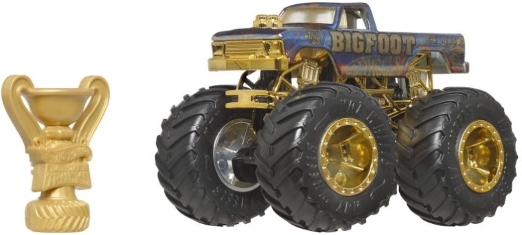 Hot Wheels Monster Trucks Trophy Champions – gyűjtői kiadás BIGFOOT 1:64 trófeával