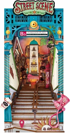 RoboTime 3D puzzle könyvtámasz városi utca