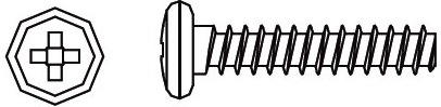 Kereszthornyos önmetsző csavarok 3 × 15 mm-es méretben Voltage, Major, Tiger és Hoolk modellekhez – 1 db