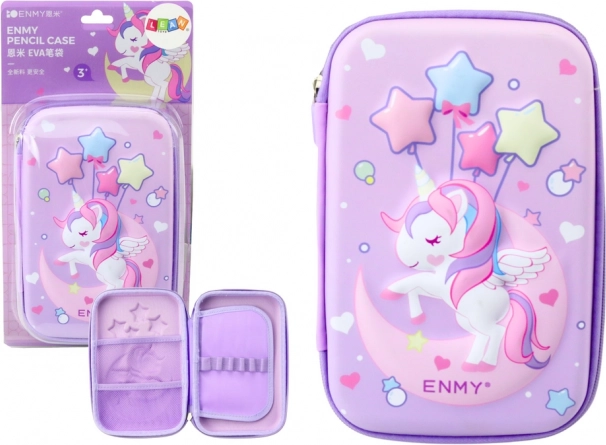 Nagy 3D unikornisos tolltartó, lila 23 × 15 × 5 cm