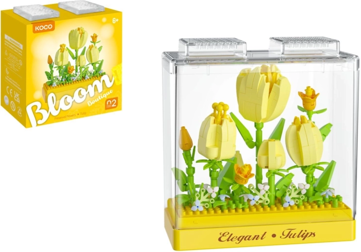 KOCO mini építőkészlet – tulipánok