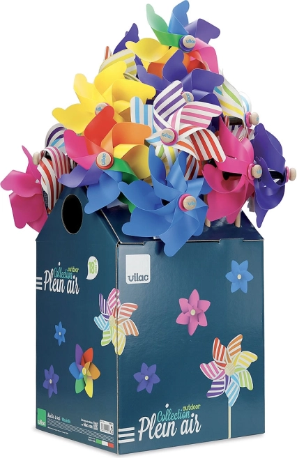 Vilac szélforgó fapálcán – különböző színek