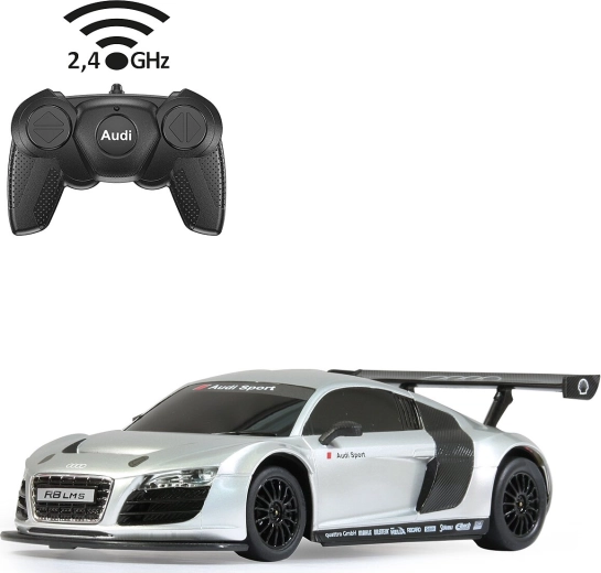 JAMARA Audi R8 LMS RC autó, 1:24, ezüst