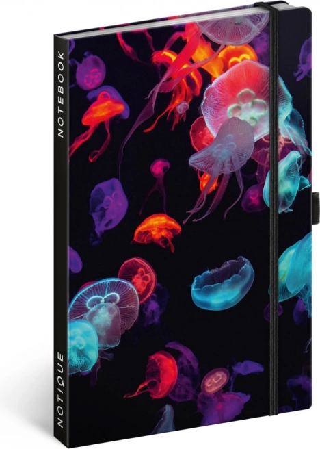 NOTIQUE vonalas jegyzetfüzet 13 × 21 cm gumipánttal és tollhurokkal