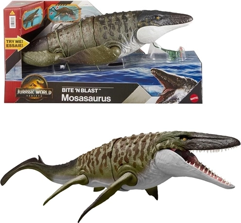 Jurassic World Mozasaurus mechanikus harapó támadással