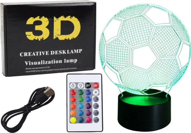 Fény – vezeték nélküli 3D gömbszobor LED távirányítóval