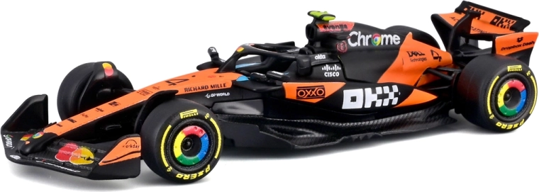 Bburago McLaren MCL39 (2025) Lando Norris #4 – Formula–1 modell bliszteres csomagolásban, 1:64