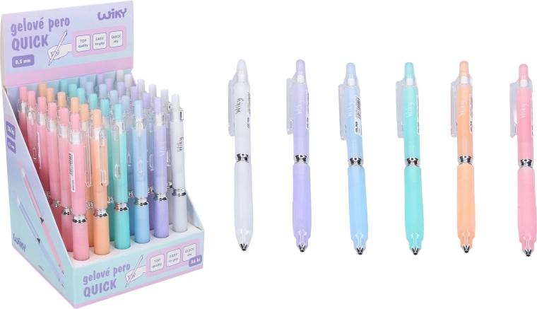 Quick 0,5 mm zselés toll – kék betét