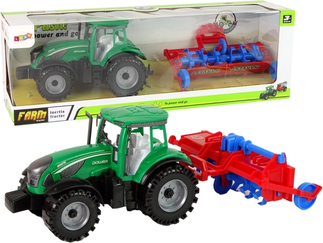 Traktor ekével súrlódó hajtással – piros