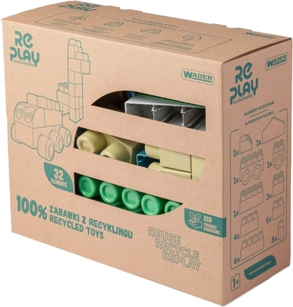 Wader RePlay Big Blocks nagy kockák készlet 32 db
