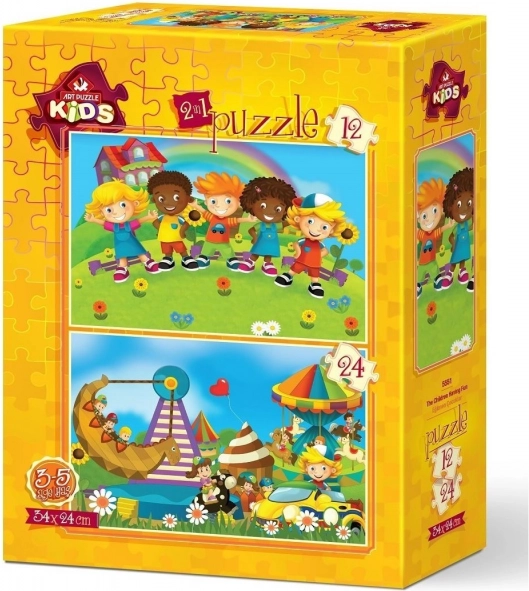 Puzzle Gyerekek szórakoznak 12 és 24 darab